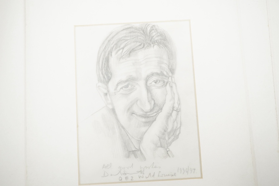 David Smith (1920-1999), a large collection of pencil sketches on tracing paper, Passengers and members of the crew, QE2 cruise 1996/97, each signed, inscribed and dated, together with ‘Cunard portrait of a Great Ship’ s